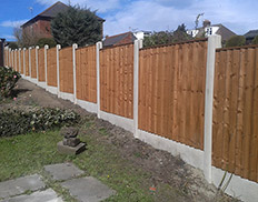 Vertilap Fence Panel, Concrete Posts & Gravel Boards